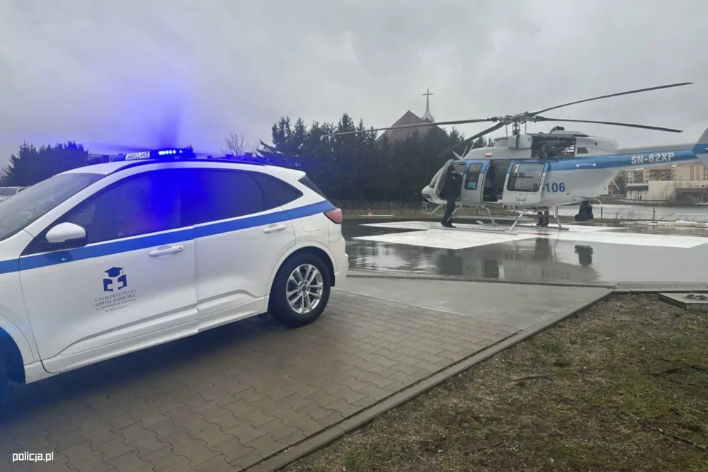 Policja brała udział w transporcie serca